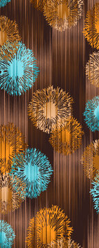 abstrack ornament circle with firework colorfull
