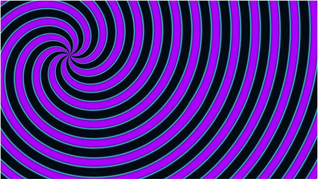Hypnotic purple and black spiral animation in a repetitive grid