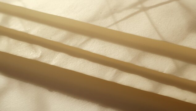 Abstract composition of parallel lines and shadows on textured fabric
