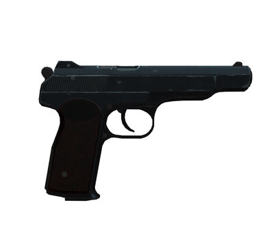 Pistol, 3d render