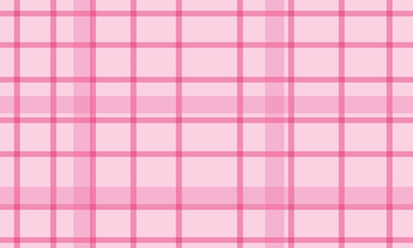 Seamless pink plaid pattern during daylight for textile design and graphic backgrounds