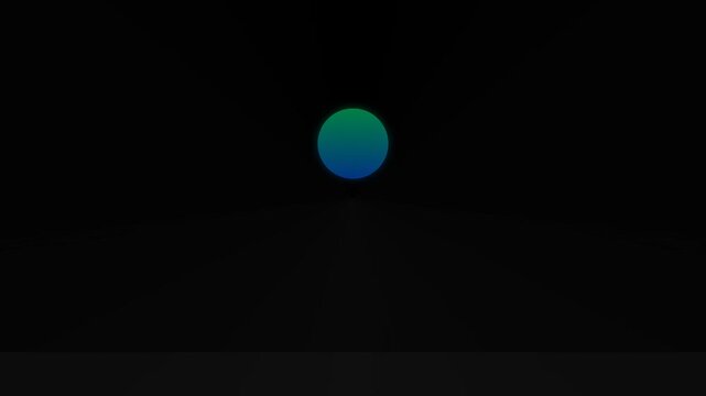 Glowing Gradient Ball Over Dark Background