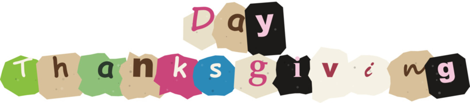 Colourful Thanksgiving Day text design