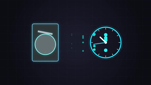 Abstract conceptual video showing a time rewind and recovery process on a digital canvas background, symbolizing restoration, healing, and the chronological flow of events in high quality resolution.