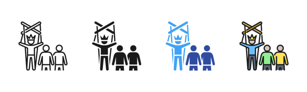 Puppet Leader icon set multiple style collection