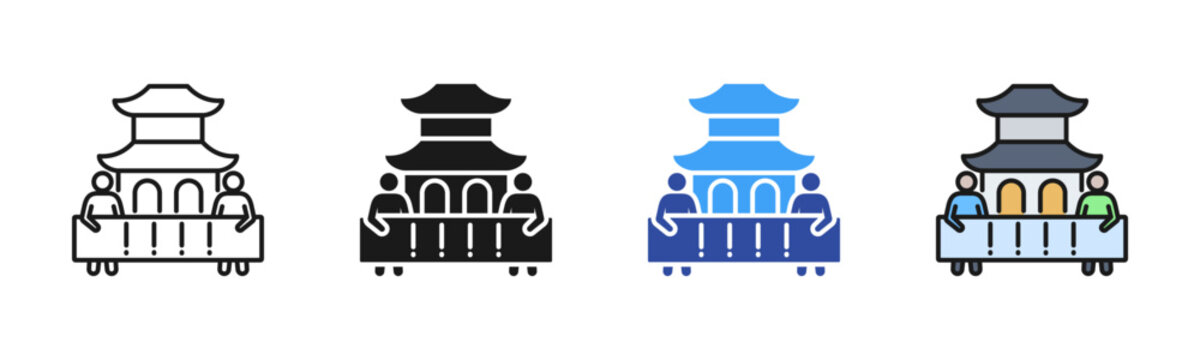 Online Trolling icon set multiple style collection