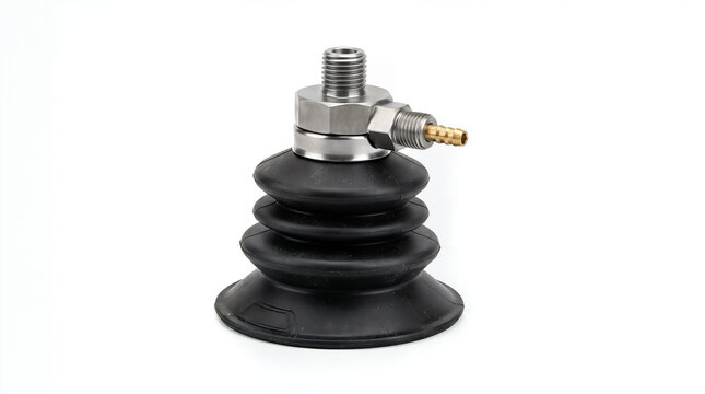Rubber vibration isolator mount with metal stud for industrial machinery
