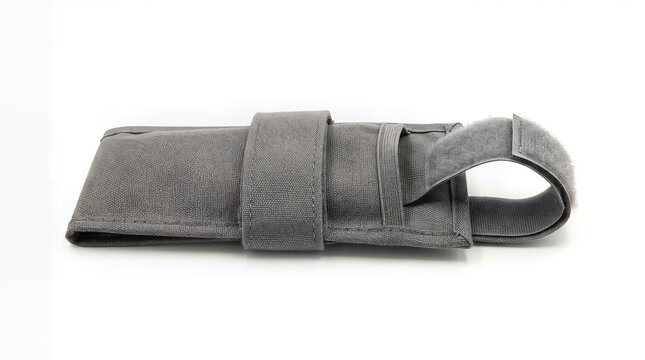 Grey fabric tool holster with velcro strap fabric pouch grey sleeve