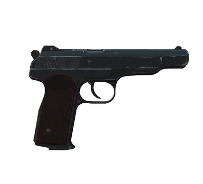 Pistol, 3d render
