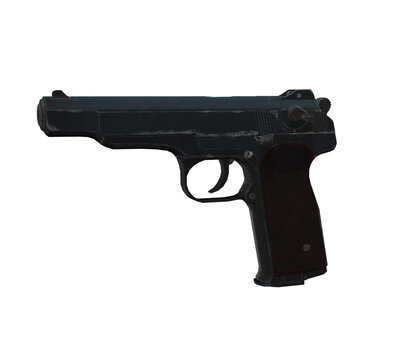 Pistol, 3d render