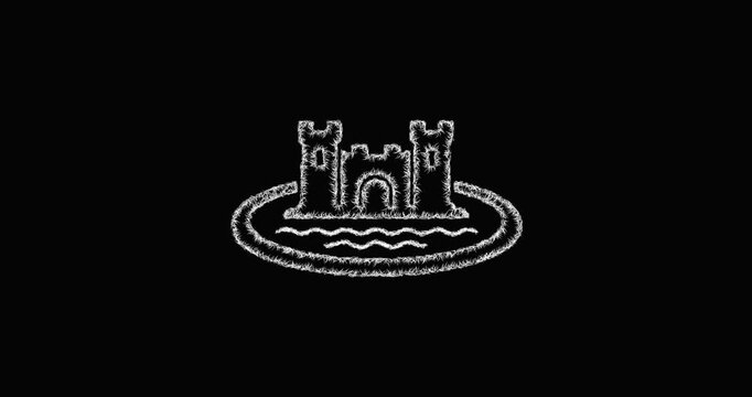 Sketch moat icon animation - smooth progressive reveal