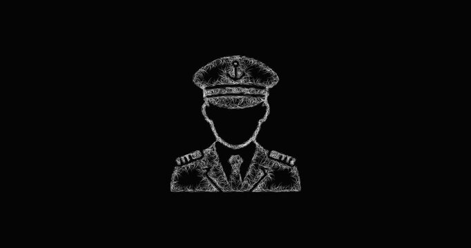 Sketch captain icon animation - smooth progressive reveal