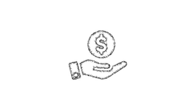 Sketch loan icon animation - smooth progressive reveal