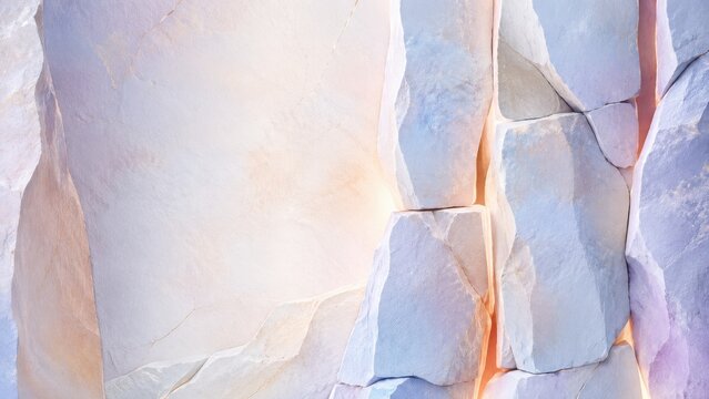Large stones arranged in an abstract manner with light reflection in the background