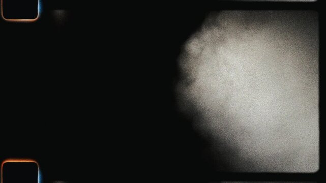 Vintage super 8 film effect with smoke