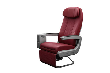 Obraz premium Burgundy reclining seat with quilted back and metal supports