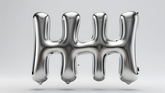 Silver Balloons spelling HUH