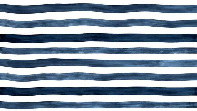 Dark Blue Wavy Stripes: A watercolor pattern featuring horizontal wavy lines in varying shades of dark blue and white, creating a fluid and abstract visual texture.