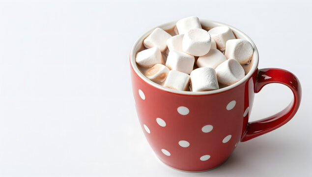 Cozy Hot Chocolate Delight: A warm mug filled with rich hot chocolate topped generously with fluffy marshmallows, perfect for a chilly day.