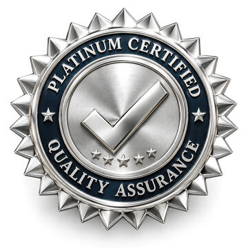 Premium Silver & Platinum Certification Quality Assurance Badge Collection