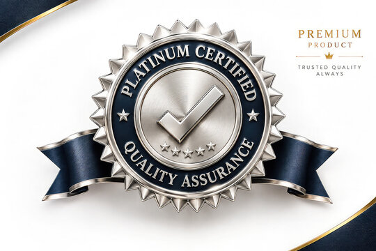 Premium Silver & Platinum Certification Quality Assurance Badge Collection