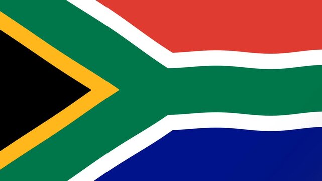 Waving flag of South Africa full frame national symbol background graphic concept.