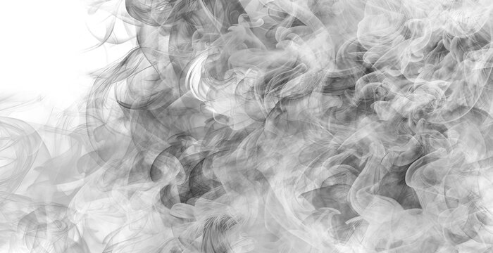 Dramatic atmospheric fog background with flowing smoke for theatrical design
