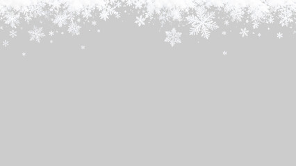 Realistic snowflake border overlay on transparent background. Winter frost and snow frame for Christmas design © Maria