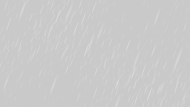 Realistic falling rain overlay on transparent background. Diagonal raindrops and heavy shower weather effect for compositing