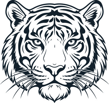 tiger head silhouette