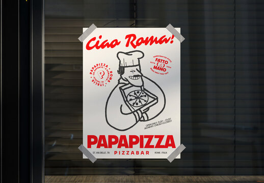 Window Poster Mockup