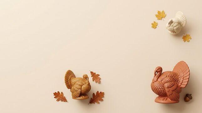 Creative flat lay arrangement of colorful seashells on a neutral background