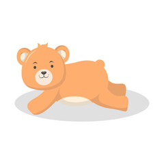 Obraz premium Adorable Bear in a Cartoon Design.