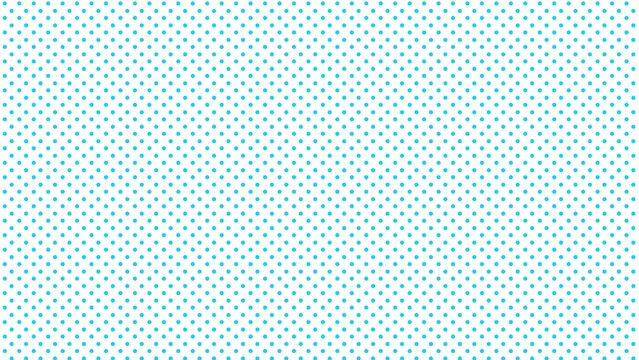 Bright cyan polka dot pattern featuring repeated small circles on a crisp white background for creative design and textile projects