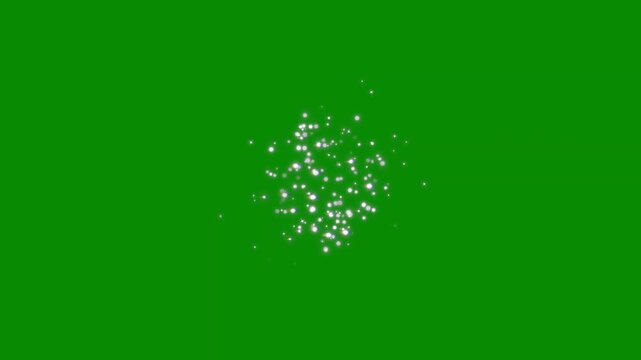 Magic sparkles glitter line stars animation, 2D shining twinkle effect, fairy dust wand particle path moving light on green background, isolated pixie starlight trail, elegant luxury glow video