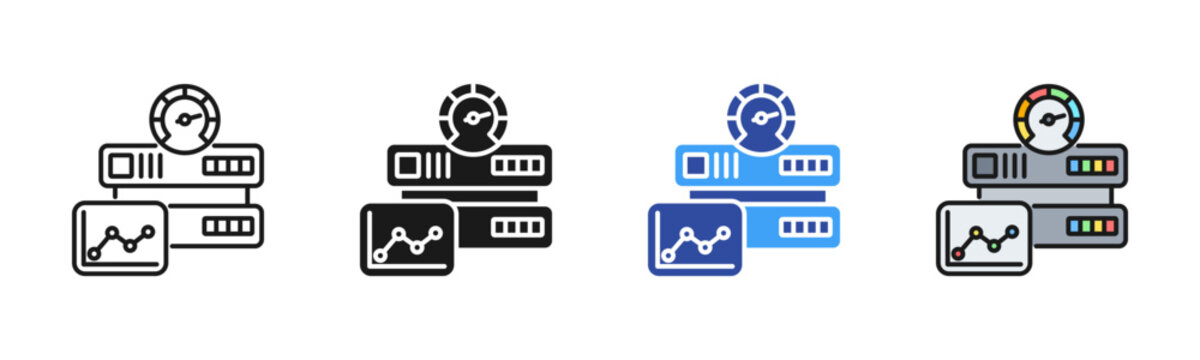 Load Testing icon set multiple style collection