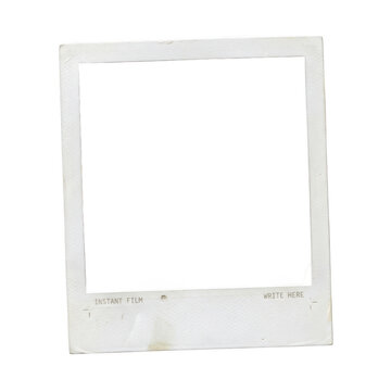 Old vintage square polaroid photo frame border