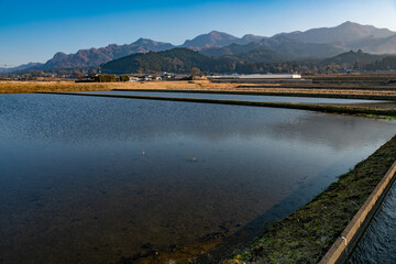 熊本県　南阿蘇村の冬期湛水田 © tetsuya