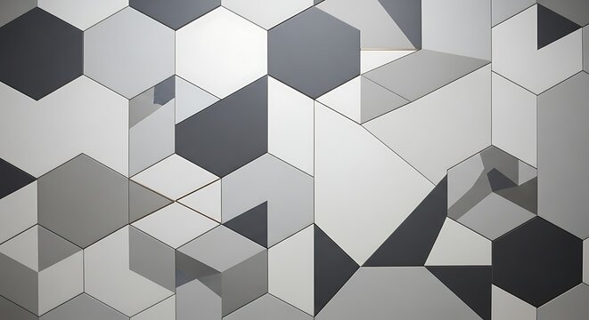Abstract geometric hexagon pattern design