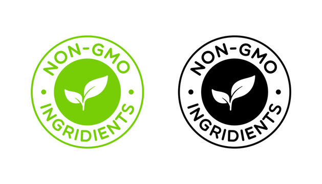 Vector Non-GMO Ingridients Badge Label