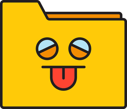Cheeky Face Folder Emoji
