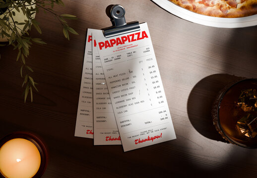Receipt Mockup