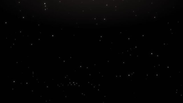 Elegant glowing silver white dust particles falling sparkling seamless loop 4k isolated black background video overlay