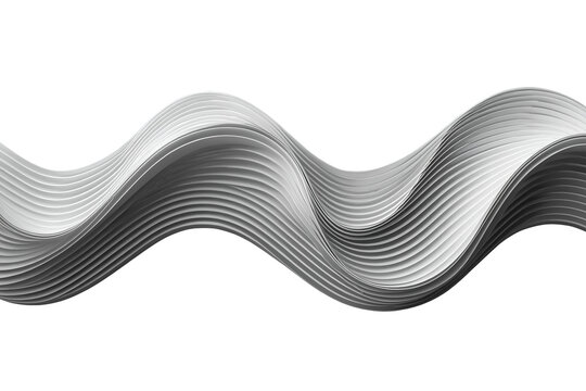Broad grayscale line wave with layered curves