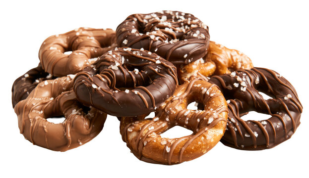 Chocolate Covered Pretzels Isolated