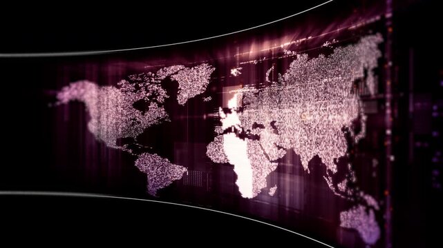 Abstract particle motion with vibrant colors, digital flowing particles, VR, futuristic sci-fi, tech innovation, and immersive cyber space background
