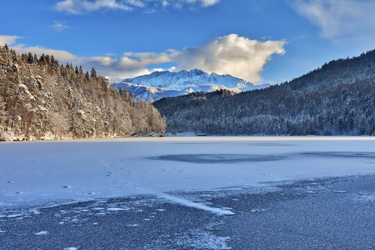 Winter landscape, snow, ice, Hechtsee, Tyrol, Austria