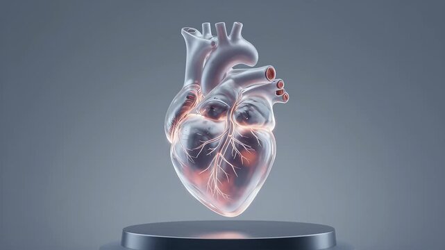 3D Animated Heart Model Revealing Intricate Structures and Motion