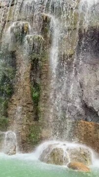Nice, France, waterfall on castle hill