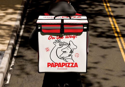 Delivery Backpack Mockup